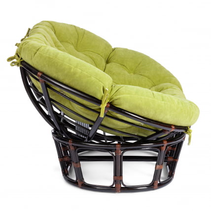 Диван МАМАСАН/МАМАСАН 23/02 В /с подушкой/ подушка 182х119 см, 169х102х80 см, Антикуе бровн (античный черно-коричневый), флок, олива, 23 / MAMASAN/МАМАСАН W Antique brown_1