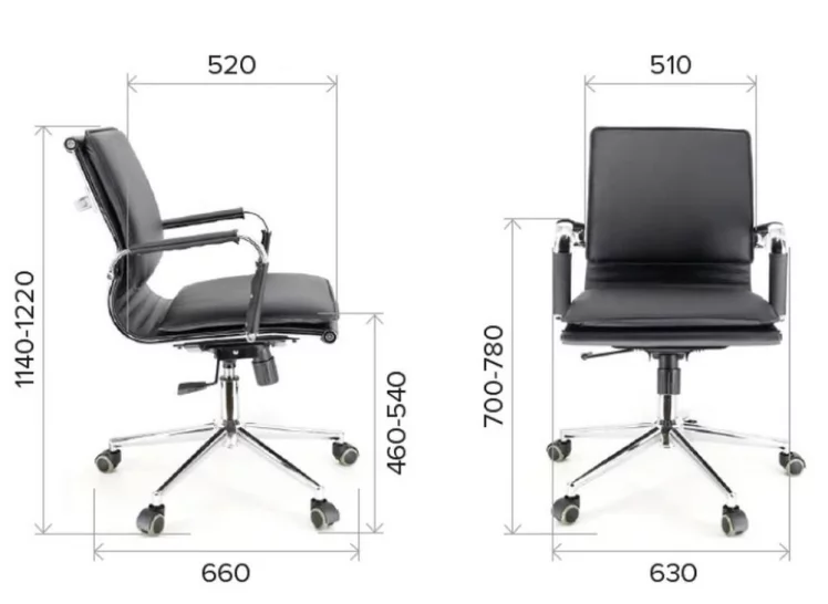 Кресло для персонала Нерей ЛБ Т Экокожа Черный / Nerey LB T_6