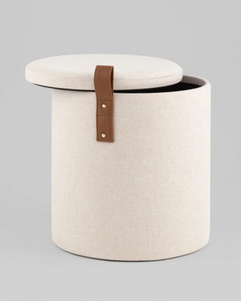 Пуф с ящиком Эркки С белый / S_3