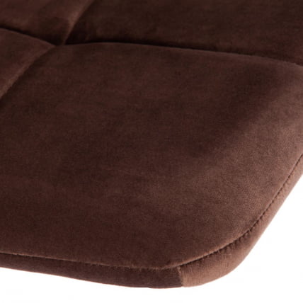 Стул CХИЛЛЙ (мод. 7095-1) / 1 шт. в упаковке ткань/металл, 45кс53х88 см, высота до сиденья 50 см, коричневый баркхат 12/белый / CHILLY (mod. 45x53х88 barkhat_7