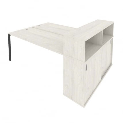 Рабочая станция с опорным шкафом-купе Метал Сйстем Б.РС-СШК-2.5 Наварра/Антрацит / Metal System_0