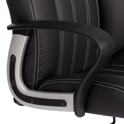 Кресло ОКСФОРД хром кож/зам, черный, 36-6 / OXFORD_6
