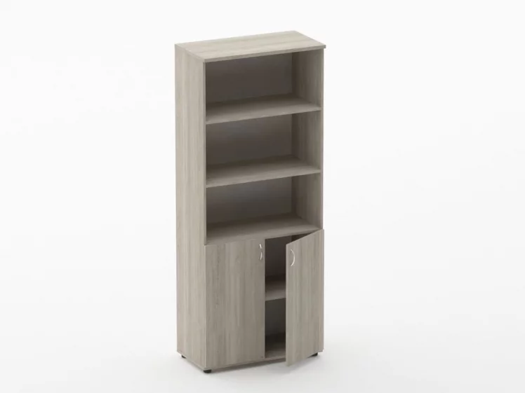 Шкаф высокий полуоткрытый Твин 16.16.141 Дуб Сантана светлый / Twin_1