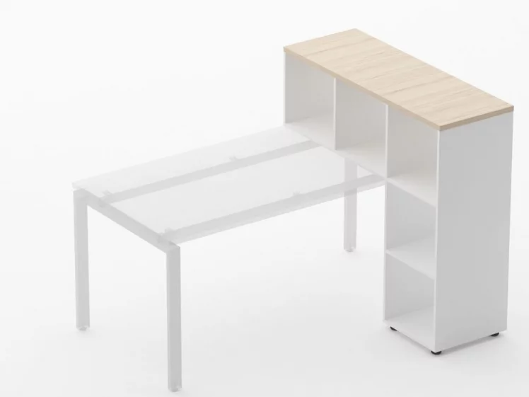 Стеллаж к столу Дека 9.08.12 Туя/Белый / Deka_1