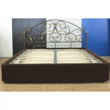 Кровать Кертис кованая с подъемным механизмом шоколад_4