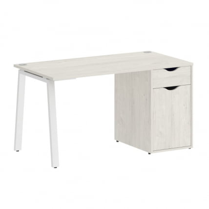 Стол письменный ХОМЕ ОФФИCЕ ВР.СП-3-138.1.А Дуб Наварра/Белый металл / HOME OFFICE VR.SP-3-138.1.A_0