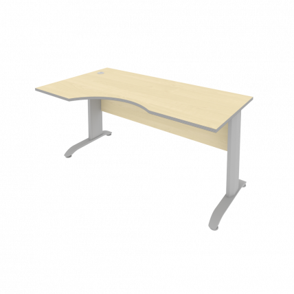 Стол криволинейный левый Рива ПЛ.СА-1 Л Клен/Металлик / Riva_0