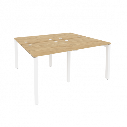 Рабочая станция на П-образном м/к ОНИКС О.МП-Д.РС-4.0.7 Тиквуд Светлый/Белый / ONIX O.MP-D.RS-4.0.7_0