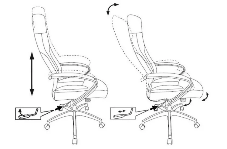 Кресло руководителя Бюрократ CХ-608Фабриc черный Лигхт-20 / CH-608Fabric Light-20_5