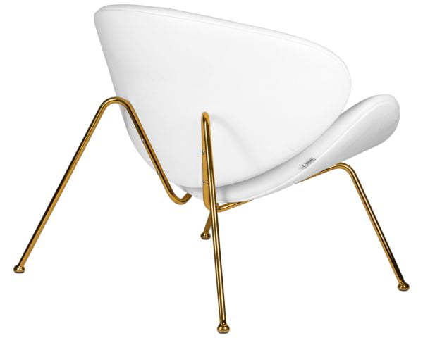 Кресло дизайнерское ДОБРИН ЕМИЛЙ (белый винил ЙП17, золотое основание) 2 шт / DOBRIN EMILY YP17,_9