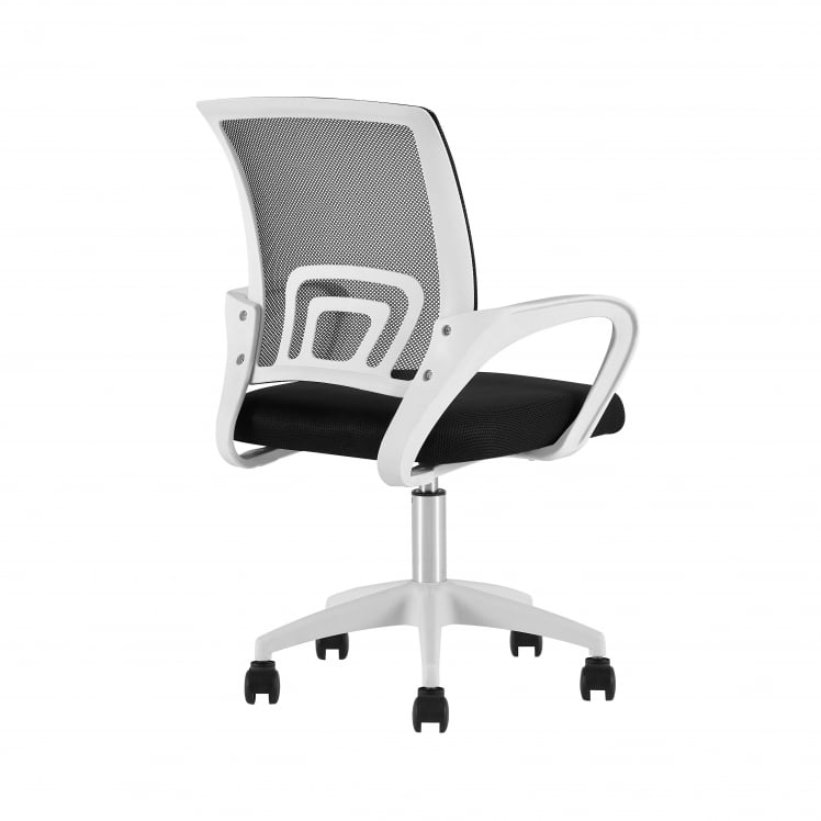 Кресло офисное ТопЧаирс Симпле СН черный пластик белый / TopChairs Simple SN_3