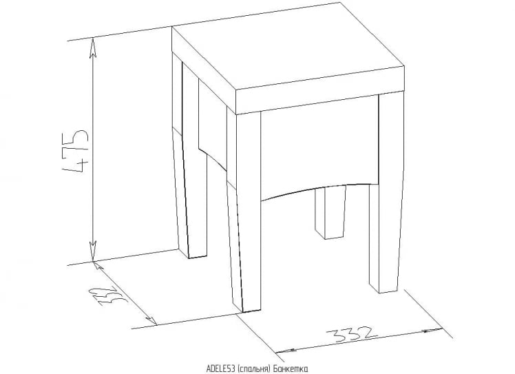 Банкетка АДЕЛЕ 53 Дуб Сонома/Вензел Корал (спальня) / ADELE Сонома/Venzel Coral_1