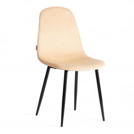 Стул БРЕЕЗЕ (мод. ДЖСC-58) Велюр/металл , 44 х 53 х 86 см, сандй (песочный) ХЛР6 / черный / BREEZE (mod. JSC-58) sandy HLR6_0