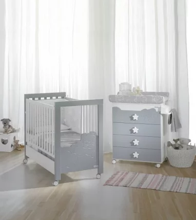 Комод Микуна Долсе Лусе пеленальный Б-1673 вхите/грей / Micuna Dolce Luce B-1673 white/grey_2