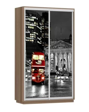 Шкаф-купе двухдверный Экспресс Дуо 1200х2200х Лондон/Ясень шимо тёмный / 1200х2200h_0