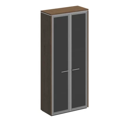 Шкаф для документов с высокими стеклянными дверями ВЕЛАР  ВЛ 344 ДТ Дуб табачный / VELAR_0