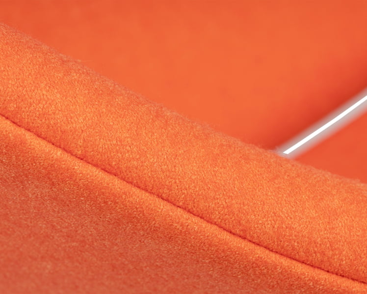 Кресло дизайнерское ДОБРИН ЕМИЛЙ (оранжевая ткань АФ, хромированная сталь) / DOBRIN EMILY AF,_6