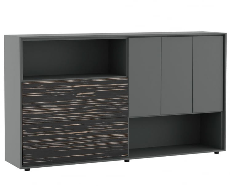 Шкаф средний ДЭЛИ ДЛИ37252012 Эбен Антрацит / DALI DLI37252012_0