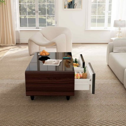 Умный кофейный столик с холодильником ЕУРЕКА ТБ135, Валнут+Блаcк / EUREKA TB135, Walnut+Black_6