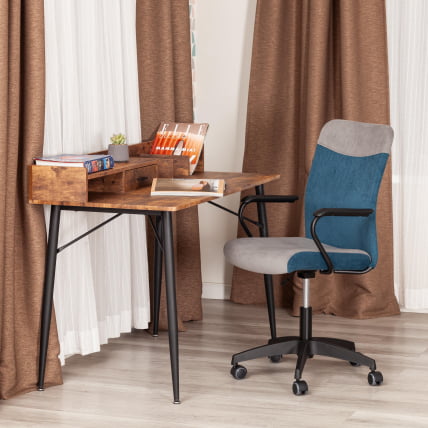 Кресло ФЛЙ флок , серый/синий, 29/32 / FLY_11