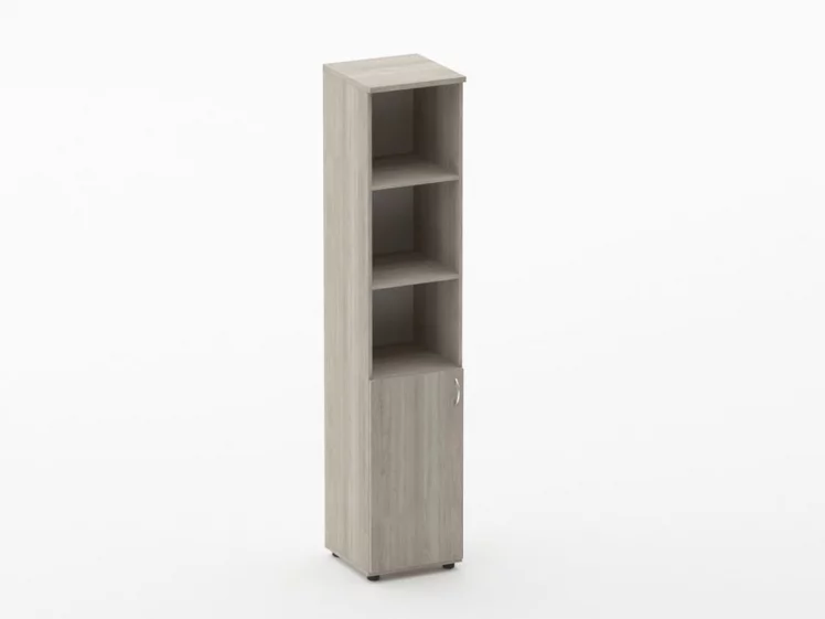 Шкаф высокий полуоткрытый Твин 16.16.14Л Дуб Сантана светлый / Twin_0