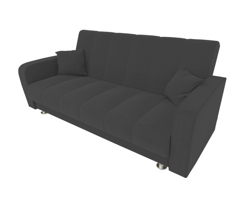 Диван Сидней Книжка (Берхоусе) Цвет фасада: Темно серый Велюто 32; Тип: Прямой; Материал фасада: Металл/Велюр / (Berhouse)_0