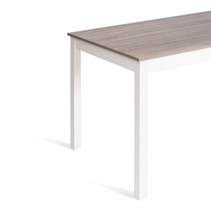 Обеденный комплект Хадсон (стол + 4 стула)/ Худсон Дининг Сет (мод.0104) МДФ/тополь/меламин, стол: 118х74х73 см, стул: 42,5кс46,5кс93,5 см, вхите (белый) / грей (серый) / Hudson Dining Set (mod.0104) 42,5x46,5x93,5 white grey_2