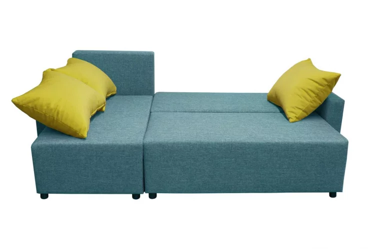 Угловой диван Шеррй (3 категория) с механизмом подъема оттоманки Балтик Азуре Эппл / Sherry_3