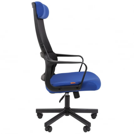Кресло руководителя Чаирман 590 ткань/сетка Синий / Chairman_3