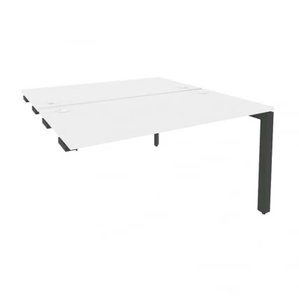 Стол-приставка двойной на П-образном м/к к опорным элем. ОНИКС О.МП-Д.СПР-3.7 Белый Бриллиант/Антрацит / ONIX O.MP-D.SPR-3.7_0