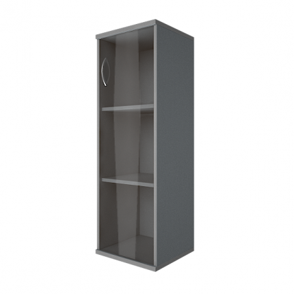 Шкаф средний узкий правый Рива А.СУ-2.4 Пр Клен/Металлик / Riva_0