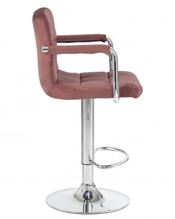 Стул барный ДОБРИН КРУГЕР АРМ Пудрово-розовый велюр МДЖ9-32 / DOBRIN KRUGER ARM MJ9-32_2