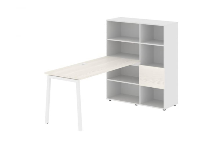 Рабочая станция ЕДИС ЕЛРСТ 1115 Ясень Траун Белый Белый / EDIS ELRST_0