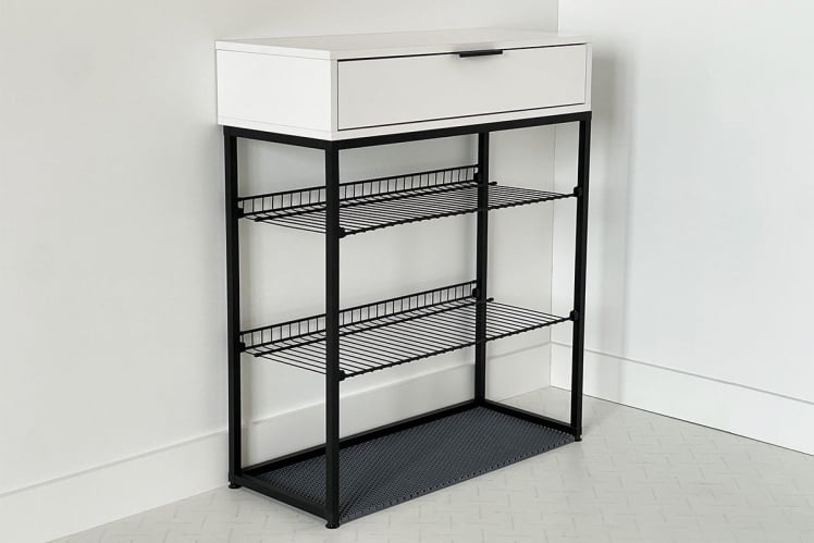 Обувница Краш ЛМН-13 черный муар/белое дерево / LMN-13_13