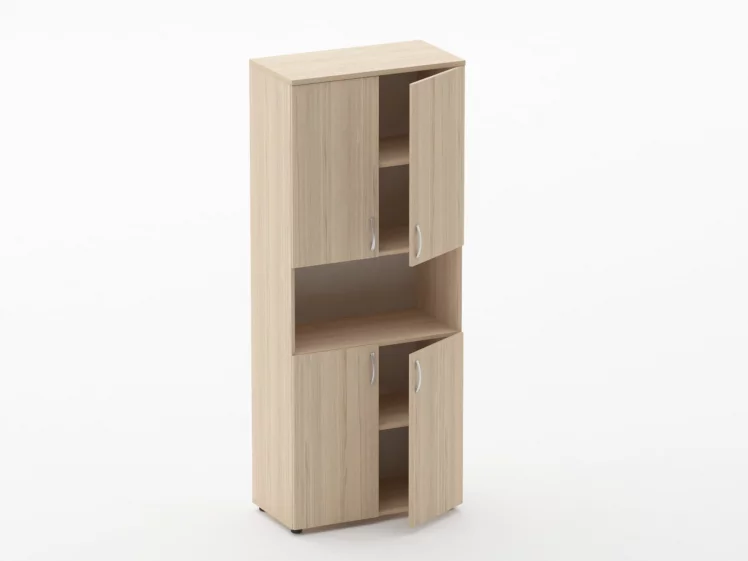 Шкаф высокий закрытый с нишей Глассй 6.19.111 Туя / Glassy_1