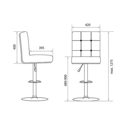 Стул барный БН-1012 Коричневый / BN-1012_2