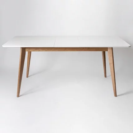 Стол обеденный Пегас Плус 120кс75 Морилка Орех Эмаль белая / Plus 120x75_1