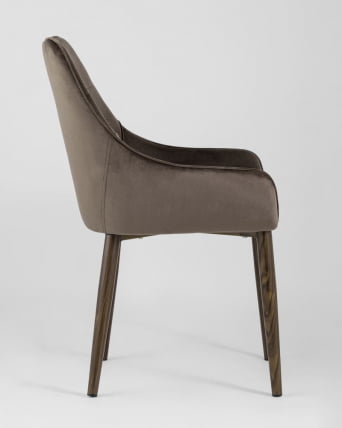 Стул Диана велюр Коричневый_3