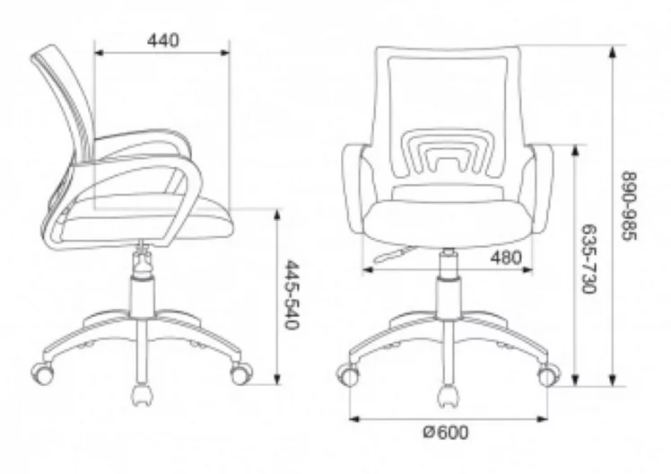Кресло офисное Бюрократ CХ-695НЛТ Оранжевый / CH-695NLT_3