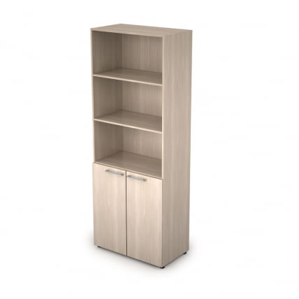 Шкаф стеллаж высокий полузакрытый ТАИМ-МАКС 4Ш.005.2 Шамони светлый / TAIM-MAX_0