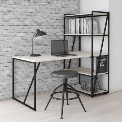 Стол компьютерный ЛОФТИС ЛМСТ 1515 Сосна Эдмонт/Черный / LOFTIS LMST_1