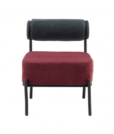 Кресло Понпоун К темно-серый бордо / Ponpoun_1