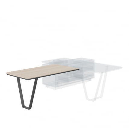 Брифинг-приставка Лине СФ-573415.1 Дуб светлый Черный графит / Line_0