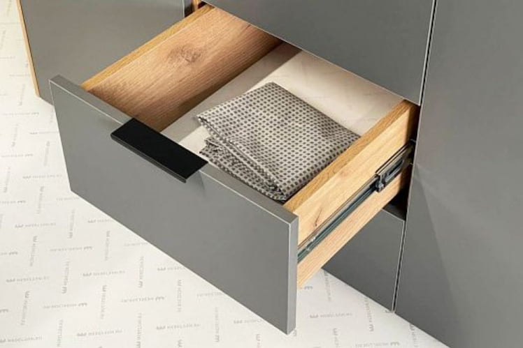 Шкаф трехдверный (зеркало) Адам МСА-05 дуб крафт золотой/графит / MSA-05_6