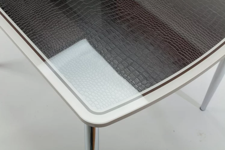 Стол обеденный Чикаго КЗ(6191) крем,крокодил коричневый_10