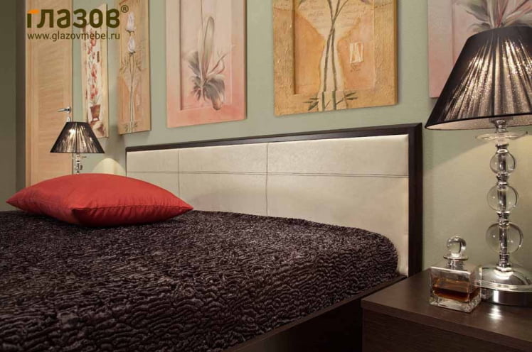 Кровать АМЕЛИ 2 1600 с основанием дерево (венге)_2