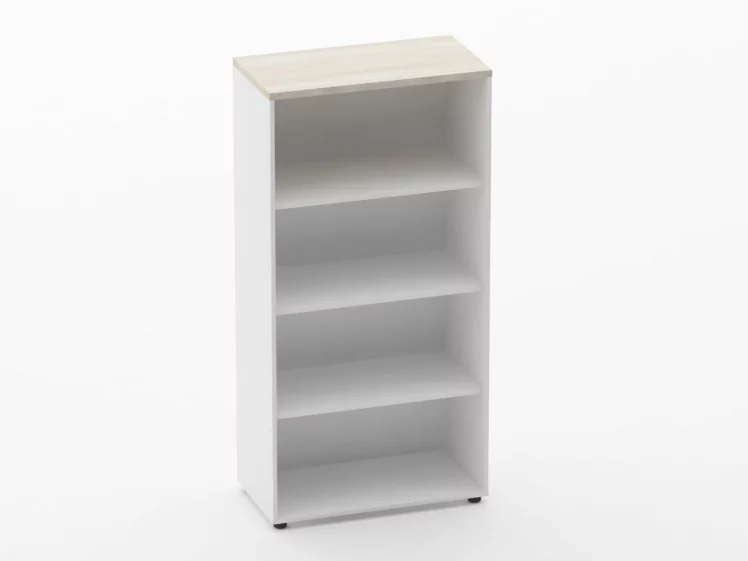 Шкаф 3 широкий открытый Дека 10.16.101 Дуб Сантана светлый/Белый / Deka_0