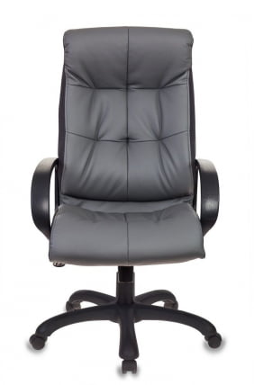 Кресло руководителя Бюрократ CХ-824Б/ЛГРЕЙ серый искусственная кожа / CH-824B/LGREY_1
