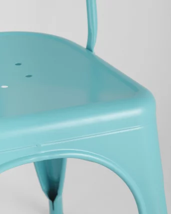 Стул ТОЛИКС с высокой спинкой Голубой матовый / TOLIX_7