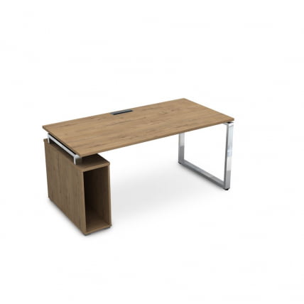 Стол с тумбой под системный блок ГЛОСС ЛИНЕ НССБ-О.984 Теаквоод / GLOSS LINE Teakwood_0